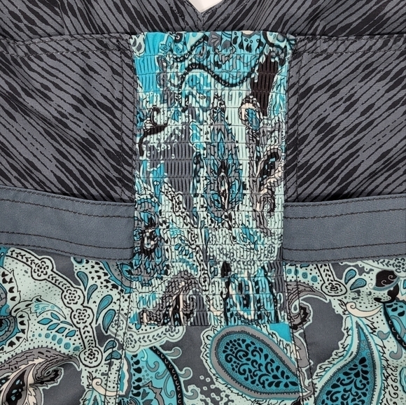 Athleta Pack Ewerywhere Green/Grey Paisley Dress #359 Size 4 - Picture 6 of 13